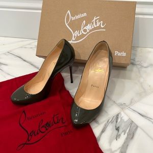 Christian Louboutin Elisa 100 Patent Calf grey  size 37